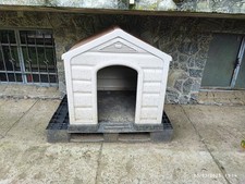 Cuccia per Cani in Resina 95 x 99cm - Bianco/Rossa