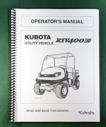 Kubota rtv 400 operator - kubota, rtv-400