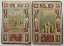 Coppia Libretti Ricordo di Milano 1a Parte 32 Vedute e 2a Parte 32 Vedute