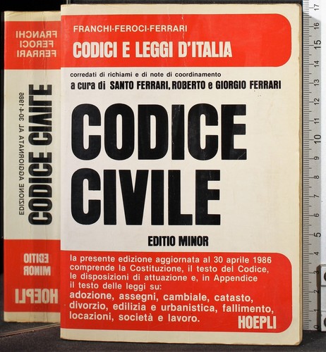 Codice civile franchi - codice, civile.