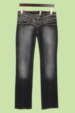 Jeans donna LOVE SEX MONEY neri taglio dritto sbiadito taglia W29/~L35