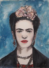 Frida Khalo, acrylique unique