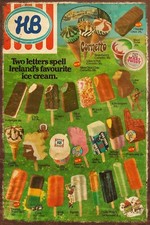 HB Menu Gelato Annuncio Look Vintage Insegna Metallo Insegna, Caffè/Cucina Retro