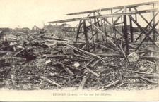 CPA GUERRE 14-18 WW1 VAUXROT 2030 ce que fut l'église éd nougarède