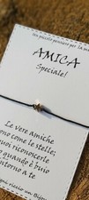 Regalo amica, bracciale amicizia,bracciale donna, biglietto auguri compleanno 