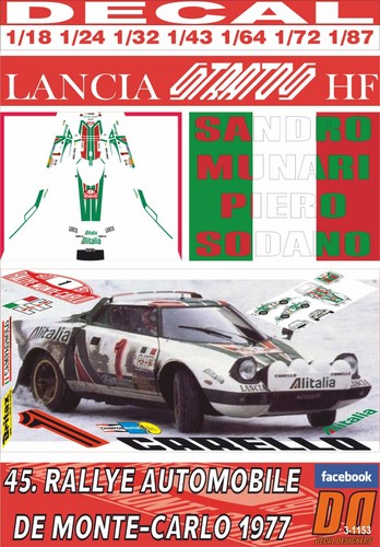 Decal lancia stratos - decal, hf