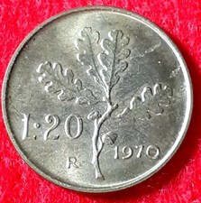 ITALIA 20 LIRE 1970 FDC GAMBA