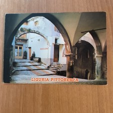 LIGURIA PITTORESCA - ARCHI -MACELLERIA  VECCHIA CARTOLINA A COLORI NON VIAGGIATA
