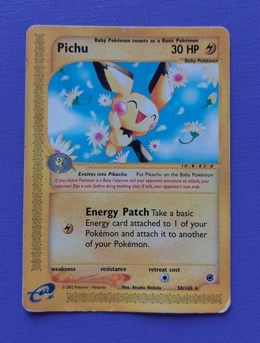 Carta pokemon pichu inglese - pichu,