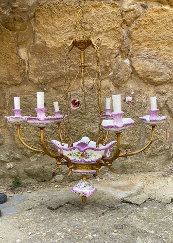 Antico lampadario punti luce - antico, 6