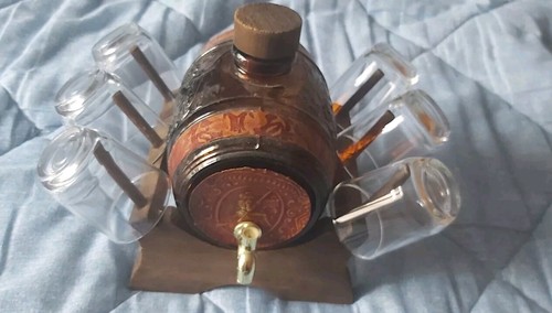 Decanter liquori vintage botte - liquori,