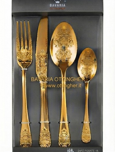 Set posate pezzi - 24, oro