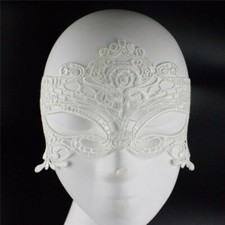 Maschera occhi in pizzo bianco