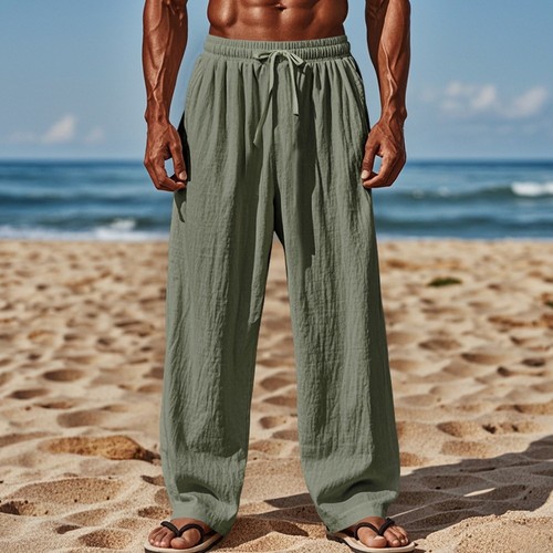 Pantalone lino loose fit - lino,