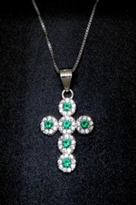 COLLANA CROCE IN ORO BIANCO 18