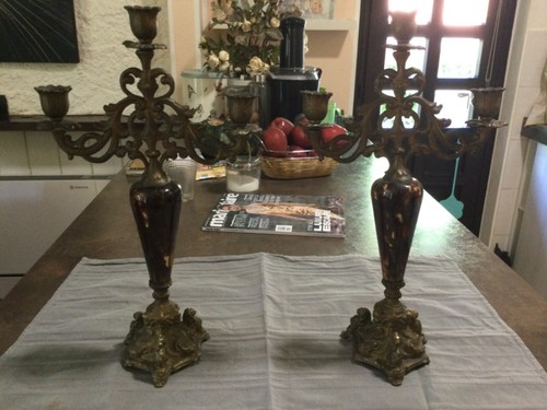 Antica coppia candelabri onice - antica,