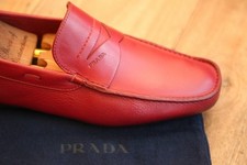 Mocassini Prada in pelle rossa