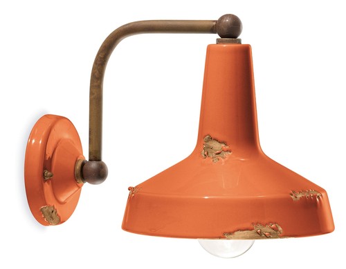 Applique ceramica metallo e27 - applique,