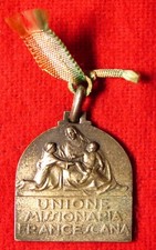MEDAGLIA RICORDO UNIONE MISSIONARIA FRANCESCANA RELIGIOSA VENTENNIO FASCISMO