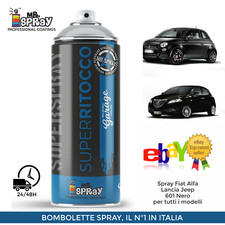 Spray Fiat Alfa Lancia Jeep 601 Nero 1K 400ml !! LUCIDO DIRETTO !!