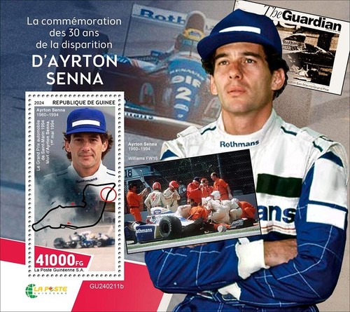 Francobolli ayrton senna - francobolli,