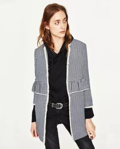 Cappotto zara gingham - a, quadri