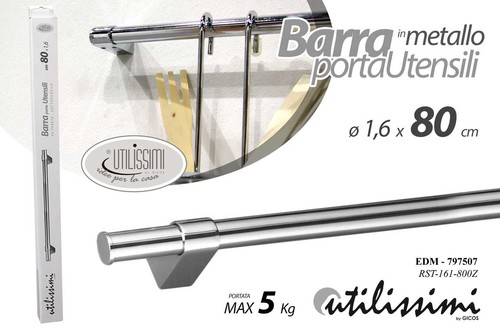 Barra portautensili cucina