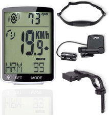 Wireless Ciclocomputer，Pulsometro - Tachimetro E Cadenza Di Pedalata3-In-1, Cont