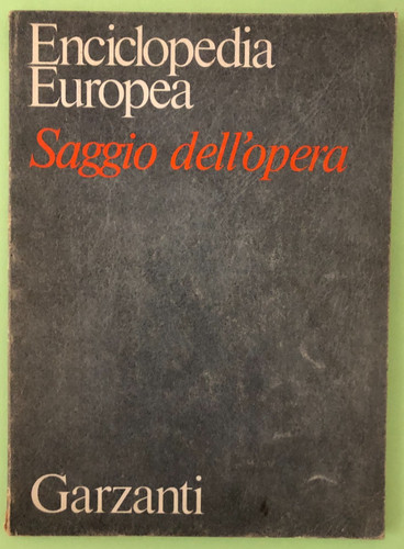 Enciclopedia europea saggio - europea,