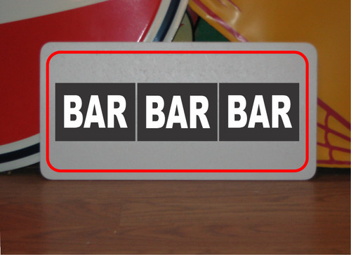 Insegna metallo bar - bar, 4