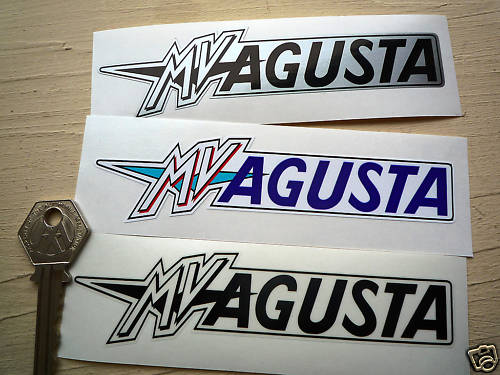 Agusta text 135mm pair - text,