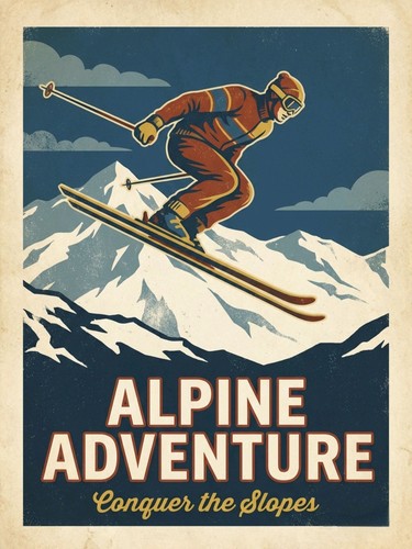 Poster vintage salto - salto, con