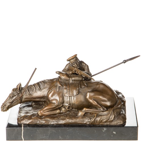 Scultura bronzo soldato - bronzo, di