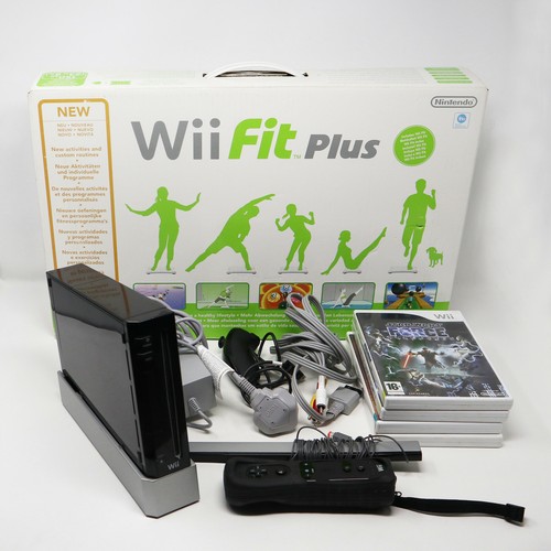 Nintendo wii black console - black, +