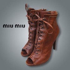 MIU MIU Lace-up Ankle Boots