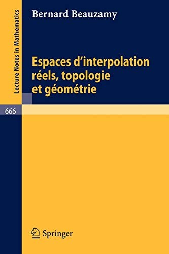 Espaces d interpolation - espaces, d'interpolation