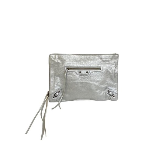 Borsa pochette argento