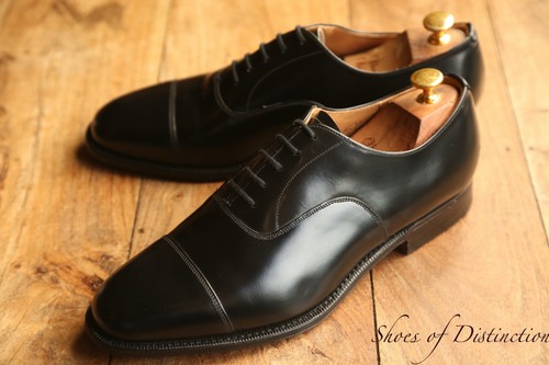Church black leather oxford - leather,