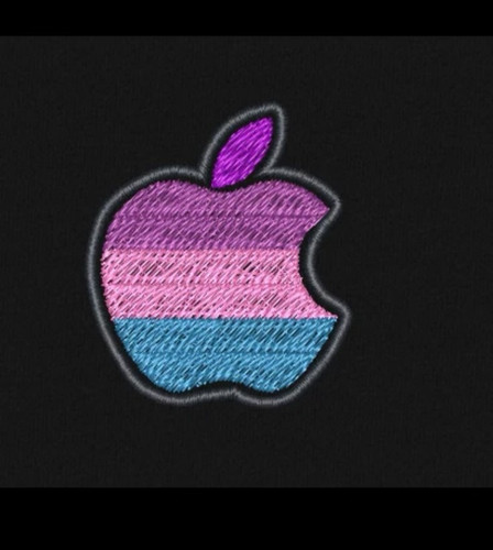 Toppa ricamata apple - apple, retro
