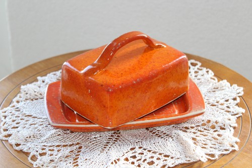 Burriera ceramica arancione - ceramica,
