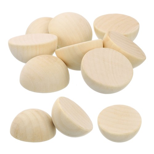 25pcs sfere legno mezzate - di,