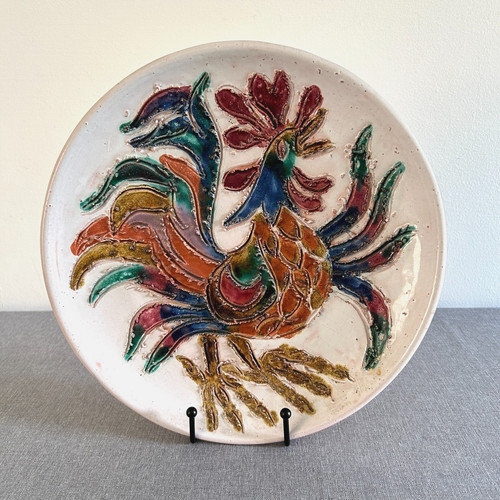Zé augusto rooster plate - augusto,