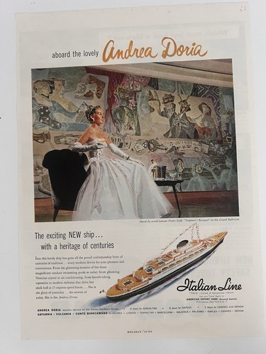 1953 andrea doria - doria, italian