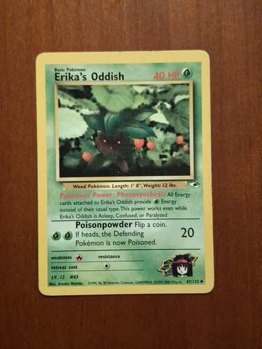 Carte pokemon erika oddish - carte,
