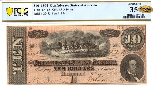 Banconota dollari 1864 - 10,