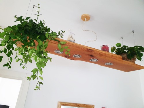 Lampadario mensola legno - a,