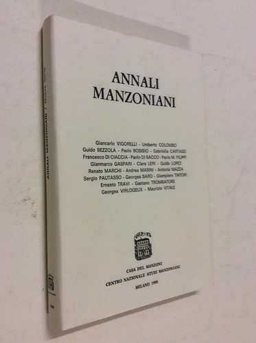 Annali manzoniani casa del - annali,