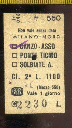 Biglietto treno ferrovia - biglietto,