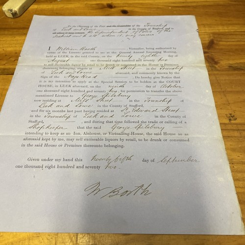 Old staffordshire document - old,
