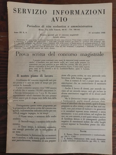 Prova scritta concorso - scritta,